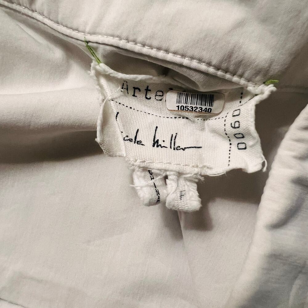 Nicole Miller Lexi. Light Pink Hi Low Button Up Top Size Small - Picture 5 of 12